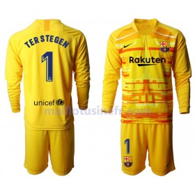 Maillot de Foot FC Barcelone TER STEGEN 1 II Gardien 2019-20 Manches Longues - Enfant